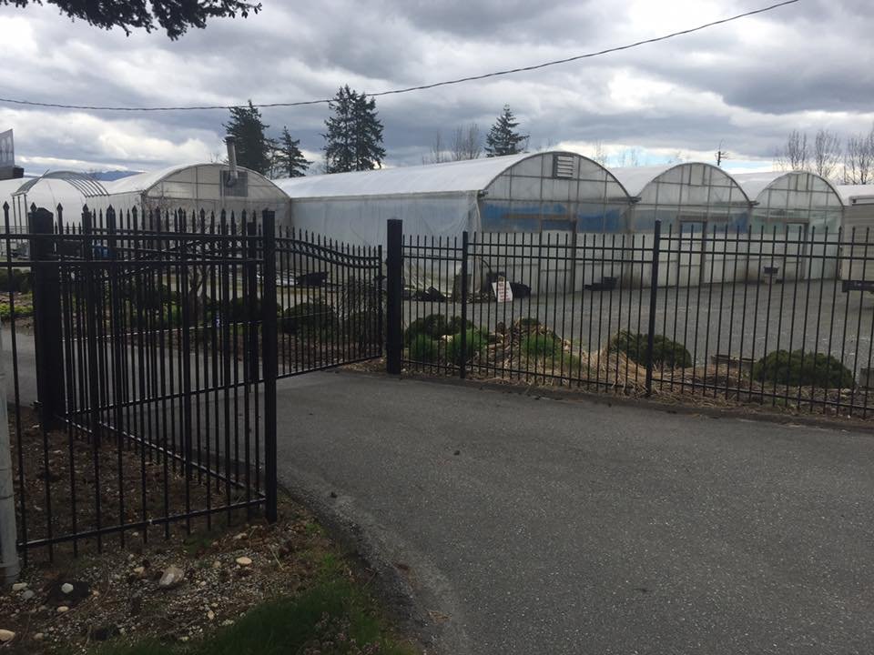 Commercial iron gate installation by LS Fencing in Mission - ornamental steel fencing for commercial properties